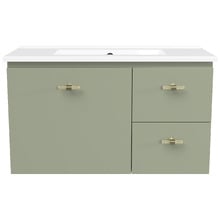 Florida Ensuite 800mm Wall Hung Vanity with Ceramic Countertop